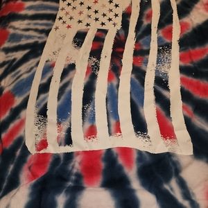 The dye red white and blue American flag shirt.